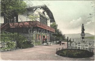 1906 Graz (Steiermark), Schweizerhaus und Veldendenkmal am Schlossberg / inn, restaurant, monument. Kunstverlag Frank No. 725/6. (small tear)