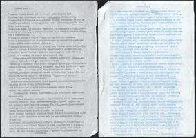 Törő József: Antifasiszták szövetsége számára írt beszámolója, visszaemlékezése háborús eseményekről...