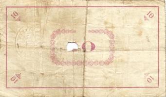 Pápa 1919. "Pápai csekk" 10K (2x), 20K (2x) lyukasztással érvénytelenítve T:III-,III-/IV