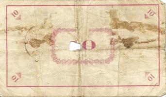 Pápa 1919. "Pápai csekk" 10K (2x), 20K (2x) lyukasztással érvénytelenítve T:III-,III-/IV