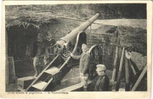 1915 12 cm armata w pogotowiu / In Feuerstellung / WWI Austro-Hungarian K.u.K. military, cannon. Phot. Obrlt. Fr. Neumann (fl)