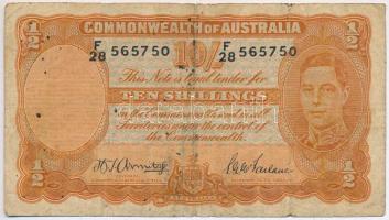 Ausztrália 1941-1948. 10Sh F28 565750 T:III-  Australia 1941-1948. 10 Shillings F28 565750 C:VG Adamo P#25