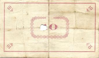 Pápa 1919. "Pápai csekk" 10K (3x), 20K (2x) lyukasztással érvénytelenítve T:III-,III-/IV