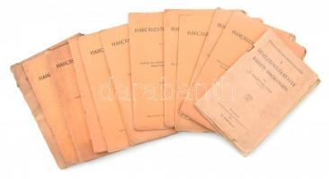 1925-1935 11 db Harcászati feladatok füzet mellékletekkel + Ferjentsik Ottó: A részletcselekmények közötti összhangról füzet