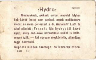 Valódi "Franck" legjobb kávépótlék. Kassai gyártmány. Magyar ipar. Franck kávé-pótlék rekl...