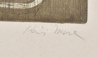 Kéri Imre (1945- ): Tél, rézkarc, papír, jelzett, számozott (23/100), 31×49 cm