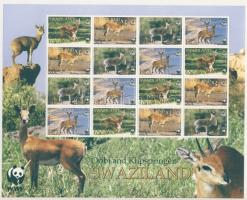 2001 WWF Antilopok sor+kisív Mi 702-705