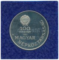 1983. 100Ft alpakka "Széchenyi István" eredeti de sérült tokban, tanúsítvánnyal T:PP Adamo...