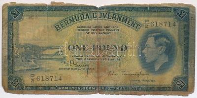 Bermuda 1937. 1P "P2 618714" T:IV Bermuda 1937. 1 Pound "P2 618714" C:G Krause 11.a