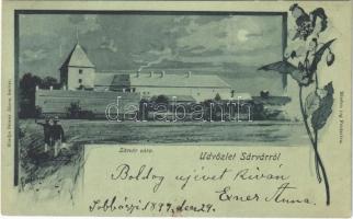 1899 Sárvár, vár. Stranz János kiadása. Art Nouveau, floral