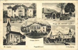 1940 Bercel, Nógrádbercel; Teichmann kastély, Kállay kastély, Csengey kastély, Római katolikus templom, Hangya szövetkezet üzlete MAVART megállóval, autóbusz. Hangya saját kiadása (b)