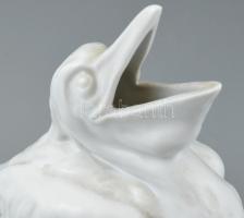 Herendi pelikán, fehér mázas, jelzett, hibátlan, m: 22 cm