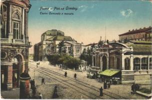 Fiume, Rijeka; Piazza Ürmény, Teatro Comunale e mercato / square, theatre, market hall