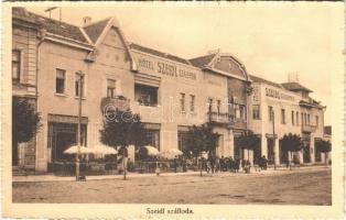 Nagyenyed, Aiud; Szeidl szálloda, étterem, kávéház és cukrászda, Singer üzlete / hotel, restuarant, cafe and confectionery, shop