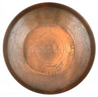 Indiai réz tál. d: 21 cm