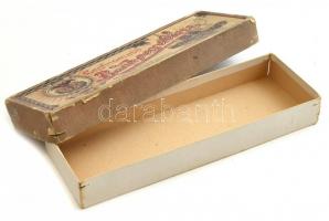 cca 1900-1920 Legfinomabb Bank-pecsétviasz, Müller Testvérek Bp. papírdoboz, kissé sérült, 23x8x3 cm