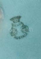 Vienna Austria antik porcelán lábas váza. Kézzel festett, jelzett, kopásnyomokkal, kis gyári hibával...