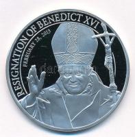 Cook-szigetek 2013. 5$ Ag "XVI. Benedek visszavonulása" T:PP  Cook Islands 2013. 5 Dollars Ag "Resignation of Benedict XVI" C:PP