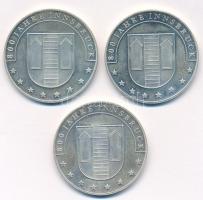 Ausztria 2009. Innsbruck 800 éves ezüstözött fém emékérem (3x) (35mm) T:1- (PP) Austria 2009. 800 Years of Inssbruck silver plated metal coomemmorative medallion (3x) (35mm) C:AU (PP)