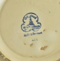 Ulmer Keramik német mázas fajansz korsó. Kézzel festett, jelzett, kis gyári hibákkal, kopásnyomokkal...