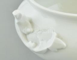 XIX. sz. vége Osztrák 63. gyalogezred címerrel ellátott porcelán tál. Sérült. / 63. inftr rgmt porce...