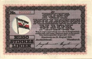 Német Birodalom/Weimari Köztársaság/Hamburg/Hugo Stinnes Linien 1923.8.18. 5000.000M piros sorszámmal T:II