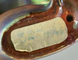 Zsolnay Sinkó András terv, Egyes róka (Természet után, "kertben") (1935) 10x18cm, eozinmáz...