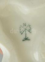 Ens porcelán rózsa, kézzel festett, jelzett, hibátlan, 8x7 cm