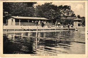 1931 Szigetszentmiklós, Első strandfürdő, fürdőzők (fl)