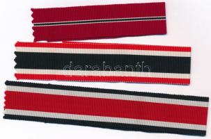 Német Harmadik Birodalom ~1939-1945. 3db mellszalag klf kitüntetésekhez: "Háborús Érdemkereszt&...