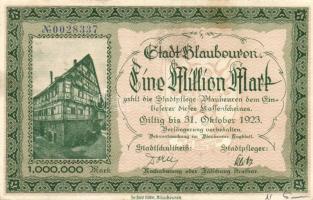 Német Birodalom/Weimari Köztársaság/ Blaubeuren 1923.10.31. 1000.000M T:II