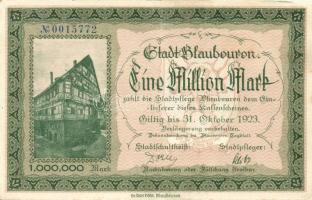 Német Birodalom/Weimari Köztársaság/ Blaubeuren 1923.10.31. 1000.000M T:II