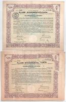 Budapest 1941. "4%-kal kamatozó Állami Nyereménykölcsön" államadóssági kötvénye 50P-ről (4...