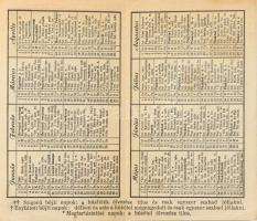 1942 Vallási kártyanaptár 4 p. 7,5x12 cm