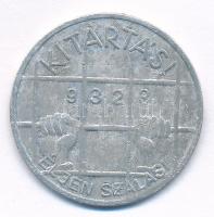 1939. "Győzünk / Kitartás! - 9323 - Éljen Szálasi" Al zseton (25mm) T:2