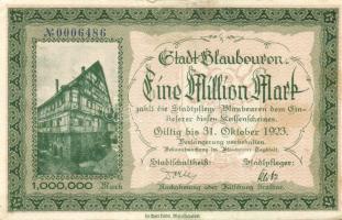 Német Birodalom/Weimari Köztársaság/ Blaubeuren 1923.10.31. 1000.000M T:II