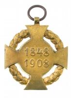 1908. "Katonai Jubileumi Kereszt" Br kitüntetés mellszalag nélkül T:2 Hungary 1908. "...