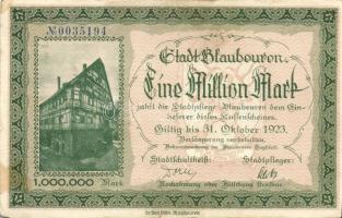 Német Birodalom/Weimari Köztársaság/ Blaubeuren 1923.10.31. 1000.000M T:II