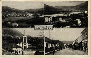 1936 Gorazde, street view, church, shops (fa)
