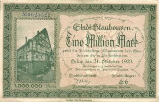 Német Birodalom/Weimari Köztársaság/Blaubeuren 1923.10.31. 1000.000M T:II