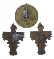 ~1930. "Trianon" festett Br kitűző (2xklf) tű nélkül + (31x21mm) T:2Madarassy Walter (1909...