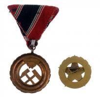 1957. "Bányászati Szolgálati Érdemérem" bronz fokozata mellszalagon + ~1960. "A Bányá...