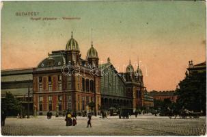 1912 Budapest VI. Nyugati pályaudvar, vasútállomás, villamos (EK)