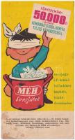 1957. MÉH Sorsjáték reklámlapja T:III fo.