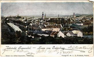 1901 Sopron, Oedenburg; látkép. Druck von Alfred Romwalter. Verlags-No. 80. L. F. Kummert (EM)