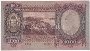 1943. 1000P "F 095 043396" T:III szép papír 
Adamo P21