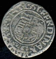 1551KB Denár Ag I.Ferdinánd ÉH.745a hátlapon erős részleges duplaveret! T:3