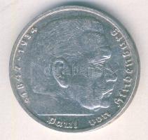 Német 3. Birodalom 1939G h.k-tel! 5M Ag "Hindenburg" R!(Legritkább betű!) T:3+