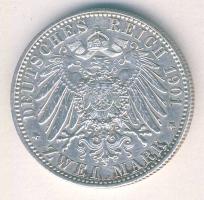 Német Birodalom/Császárság/Poroszország 1901. 2M Ag "1701-1901" T:2/2-