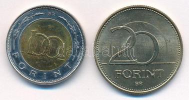 2002. 100Ft "Kossuth" + 2003. 20Ft Cu-Ni "Deák" T:1-,2 fo.
Adamo FOEM1, FOEM2